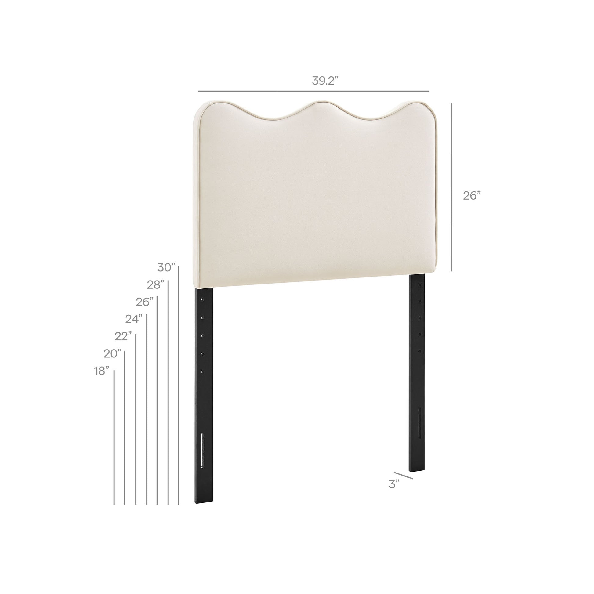 Athena Stain-Resistant Performance Velvet Twin Size Headboard by Modway