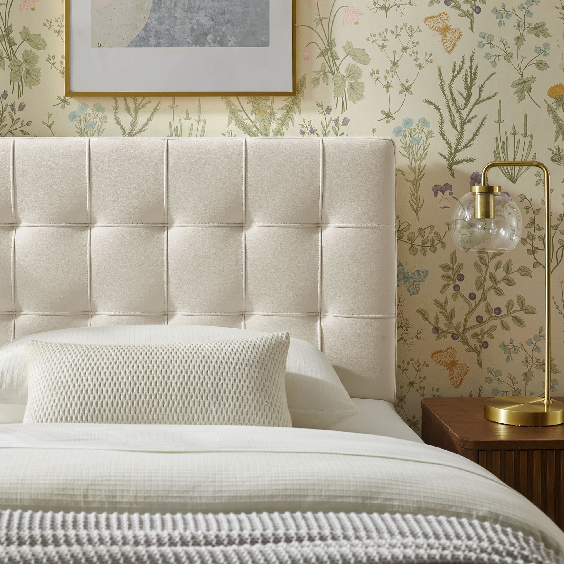 Lily Stain-Resistant Performance Velvet Twin Size Headboard by Modway