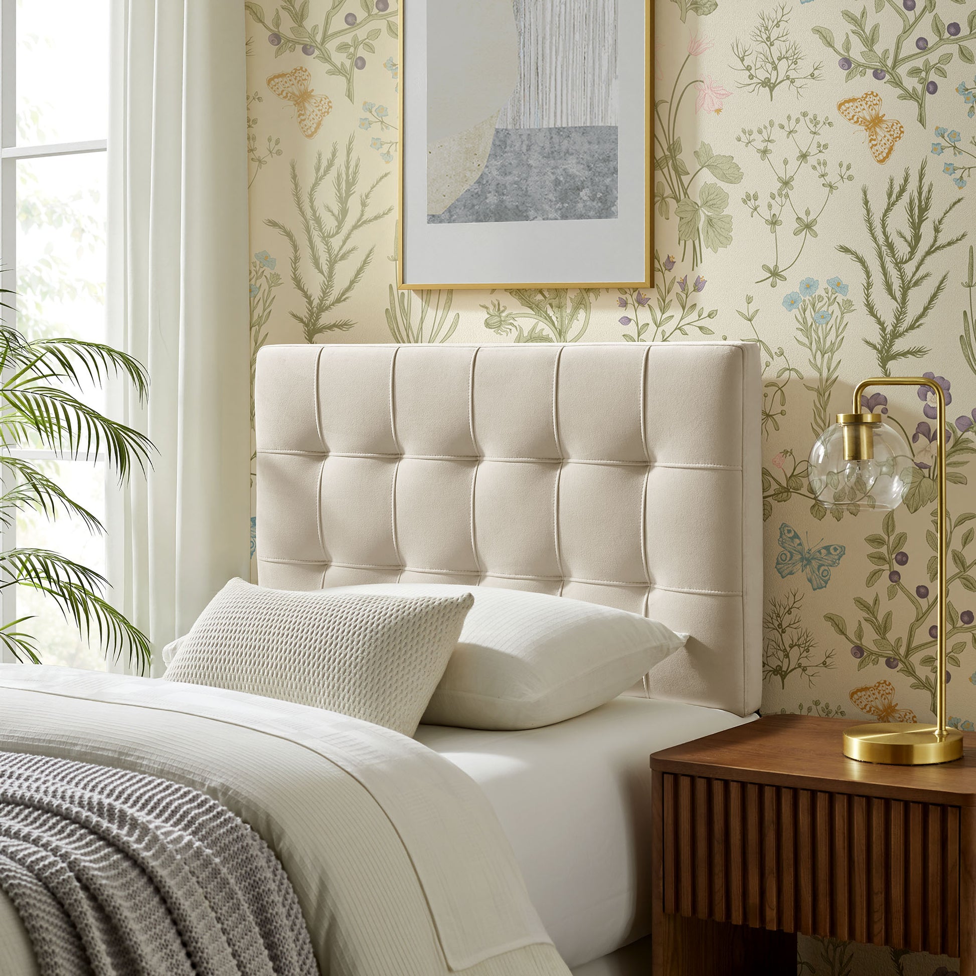 Lily Stain-Resistant Performance Velvet Twin Size Headboard by Modway