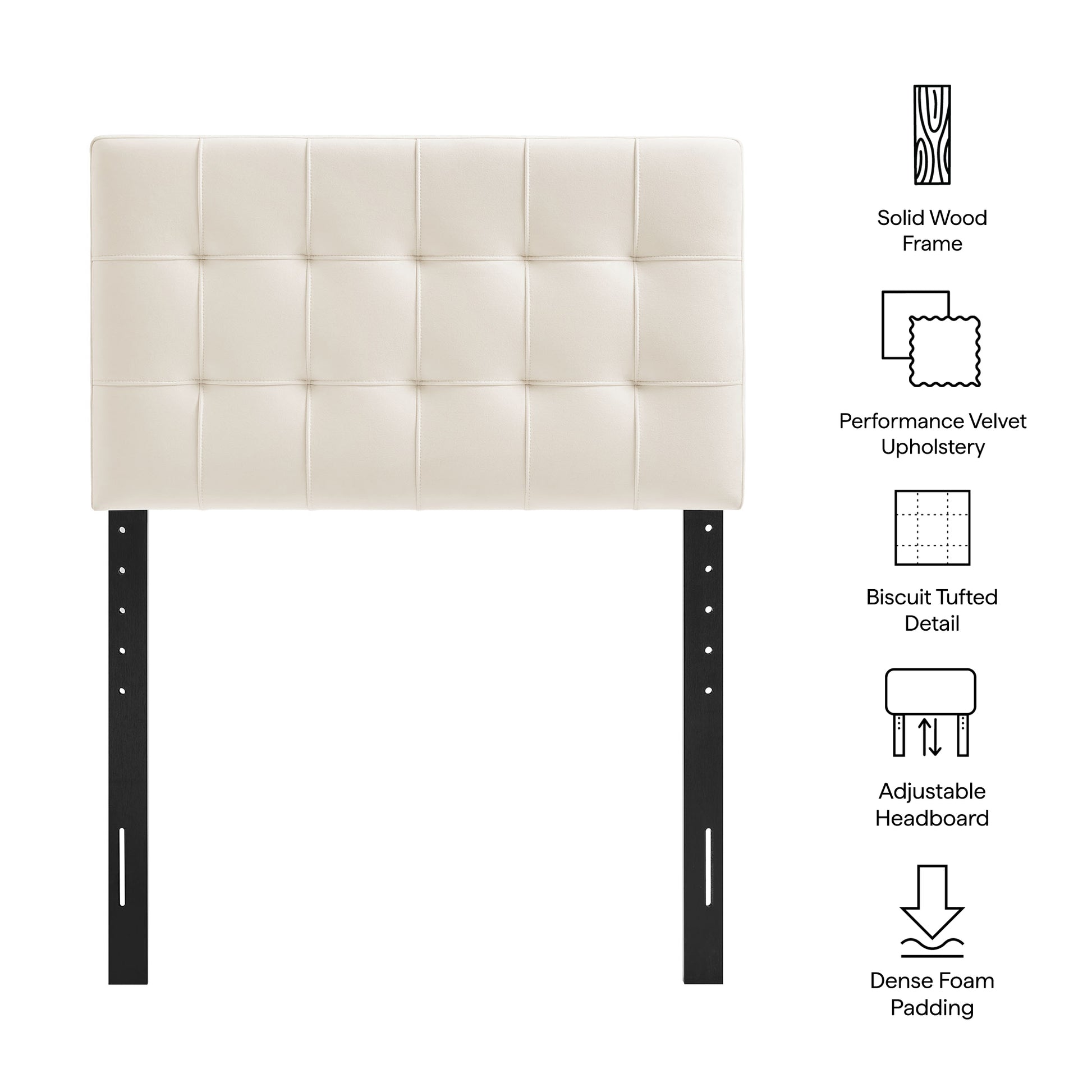 Lily Stain-Resistant Performance Velvet Twin Size Headboard by Modway