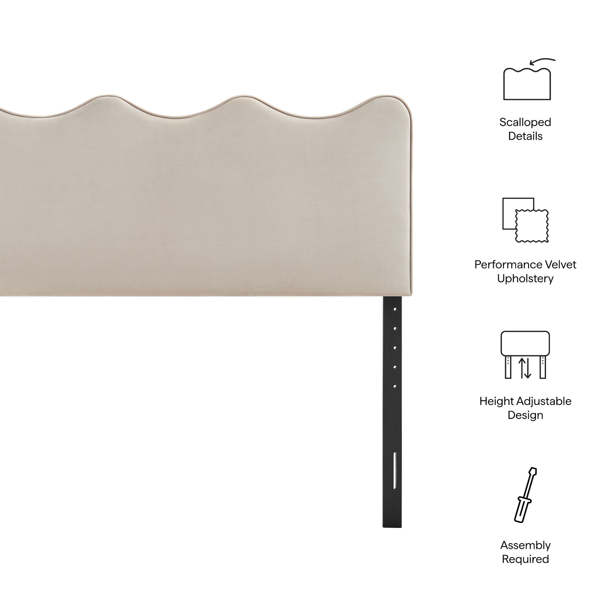 Athena Stain-Resistant Performance Velvet Full Size Headboard by Modway