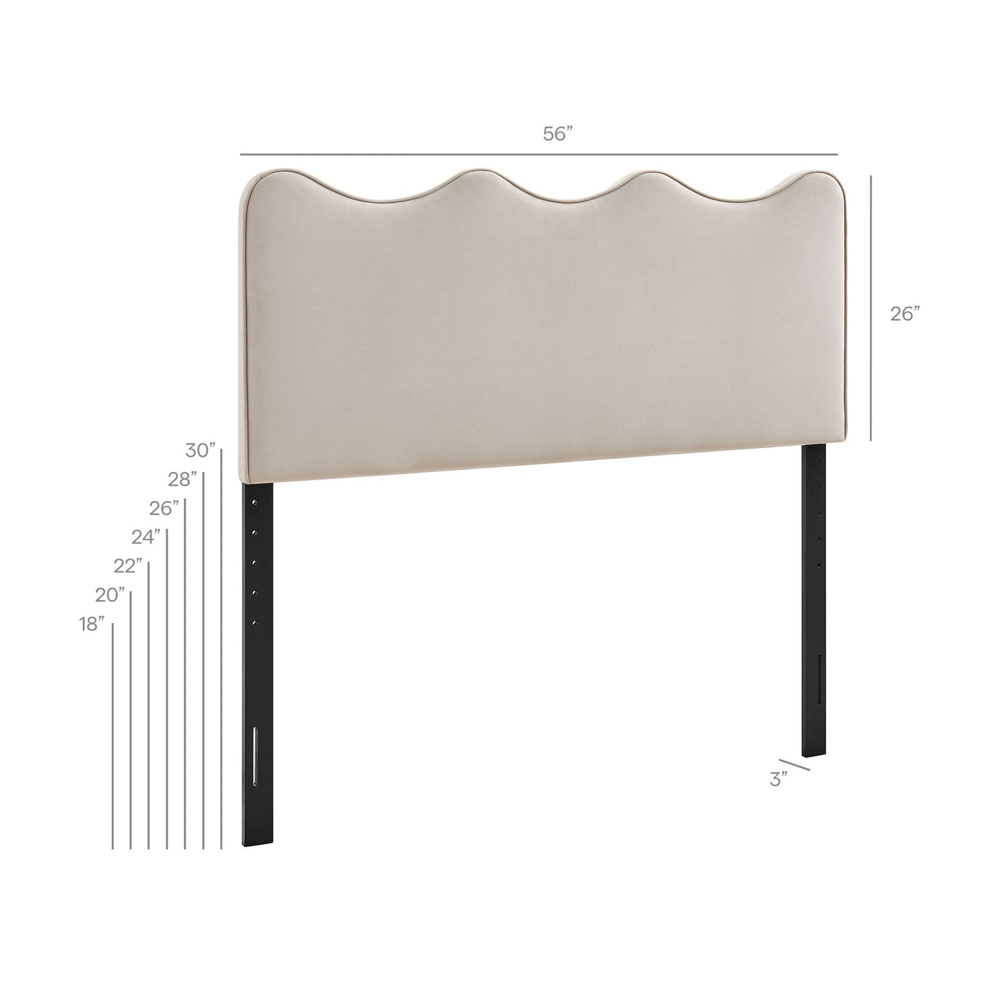 Athena Stain-Resistant Performance Velvet Full Size Headboard by Modway