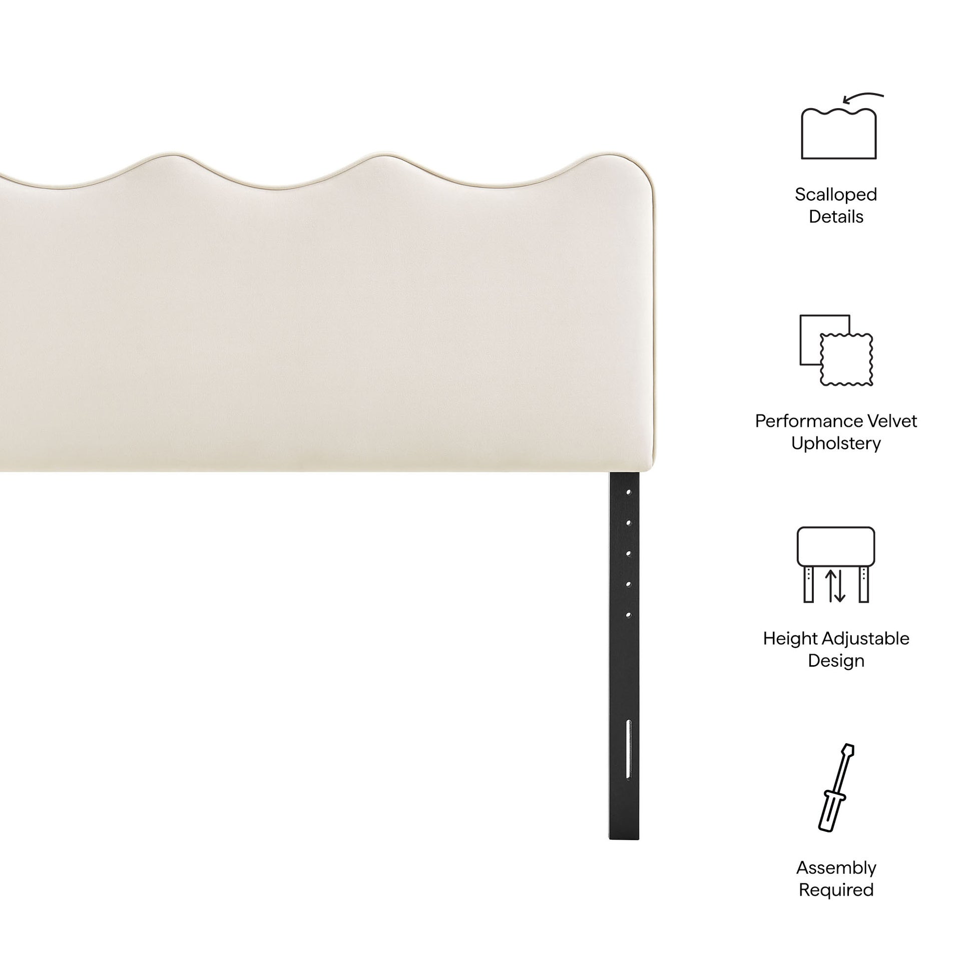 Athena Stain-Resistant Performance Velvet King Size Headboard by Modway