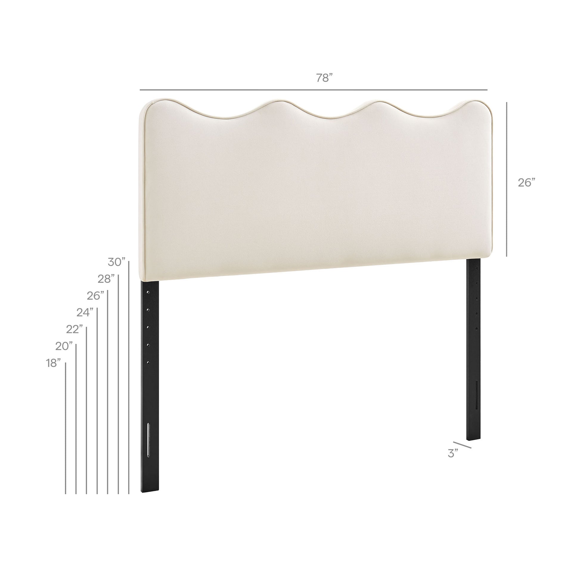 Athena Stain-Resistant Performance Velvet King Size Headboard by Modway