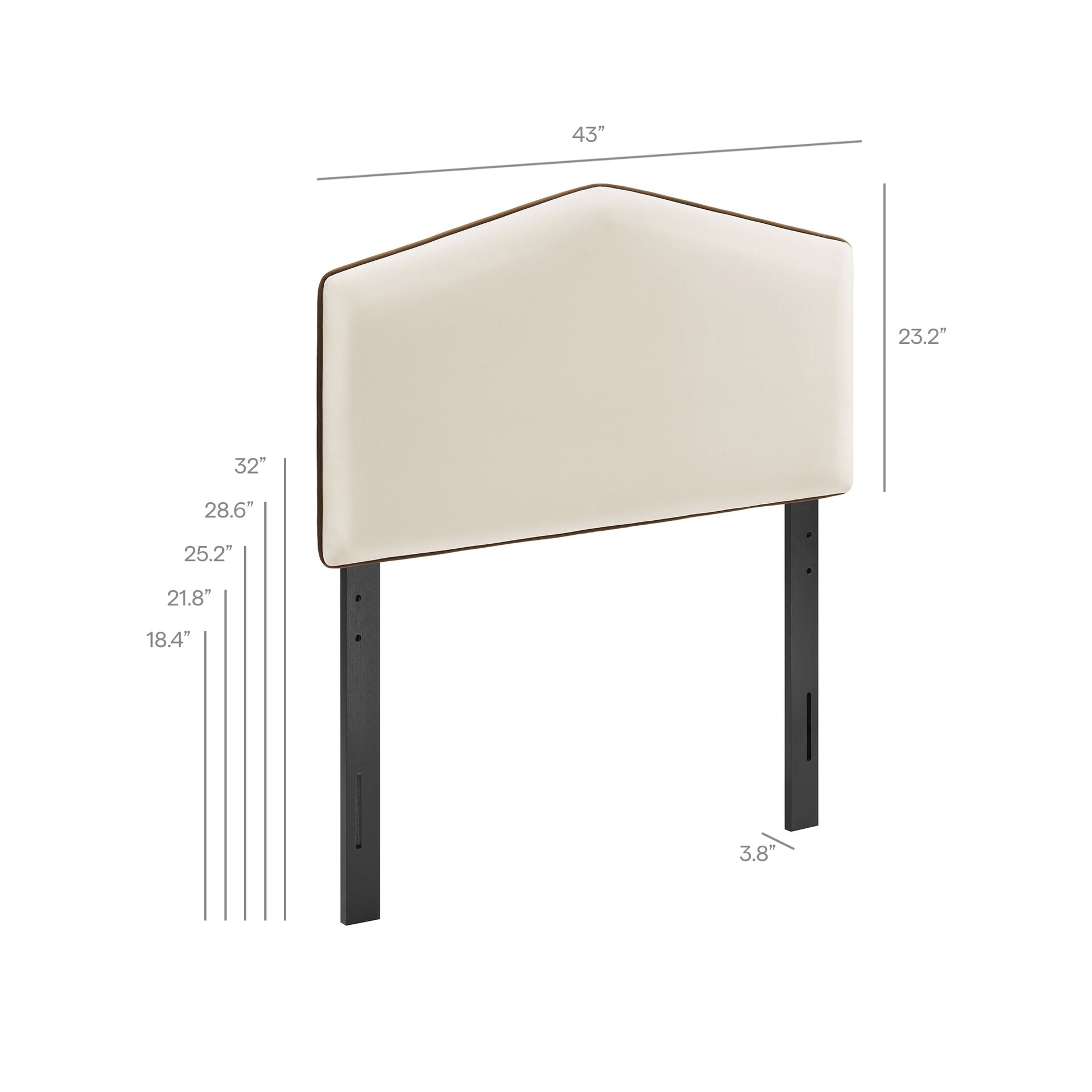 Cosette Performance Velvet Twin Size Headboard by Modway