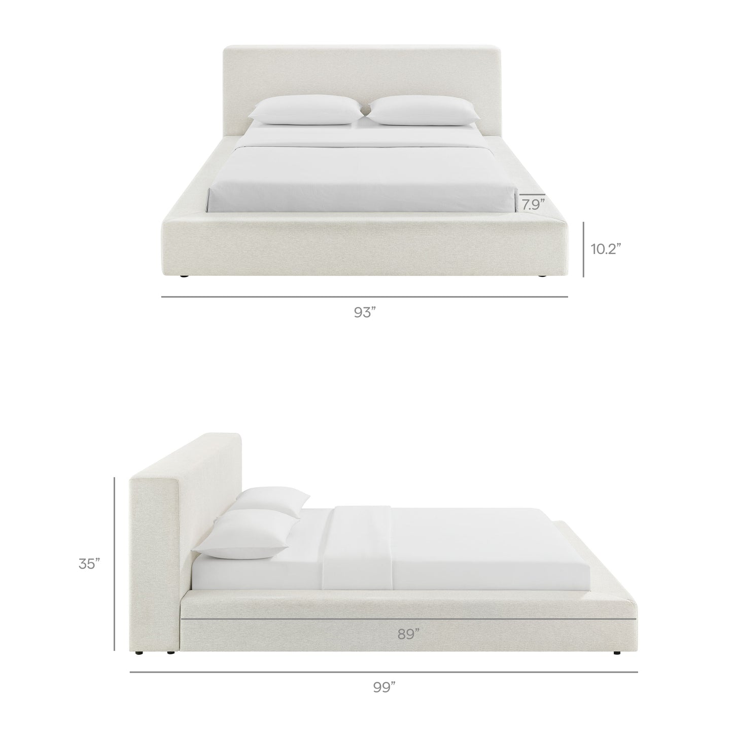 Luma Chenille Upholstered King Platform Bed Frame by Modway