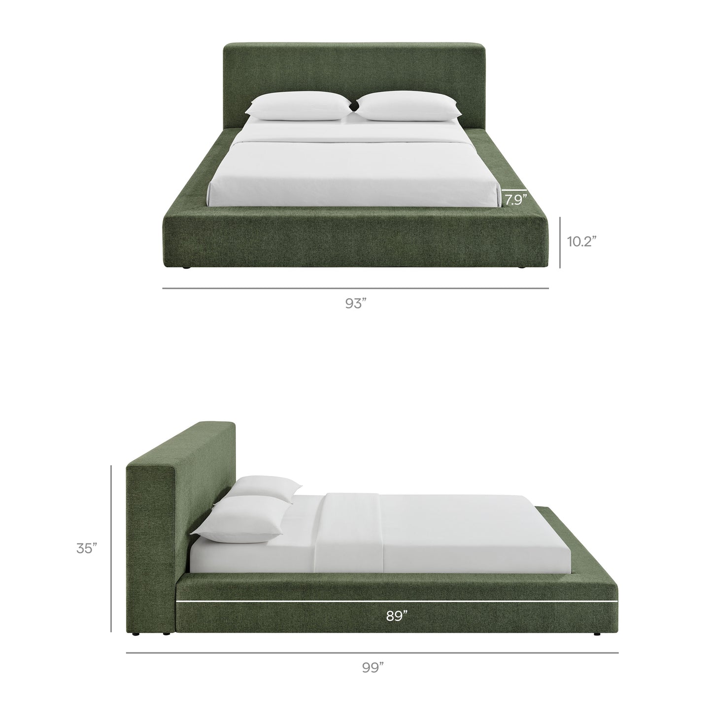 Luma Chenille Upholstered King Platform Bed Frame by Modway