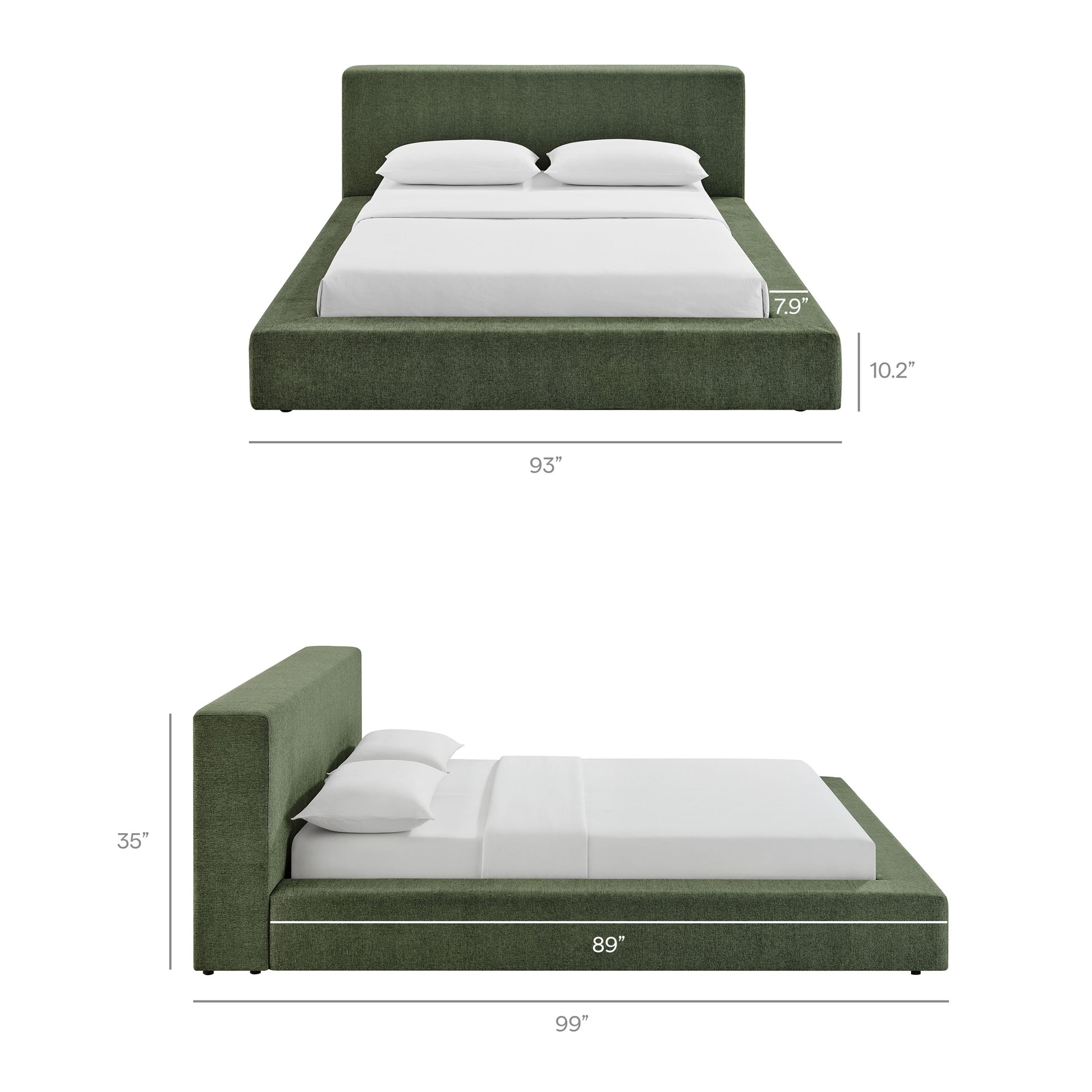Luma Chenille Upholstered King Platform Bed Frame by Modway