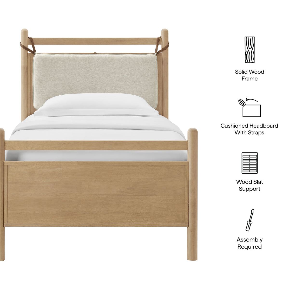 Leni Twin Size Wood Platform Bed Frame by Modway