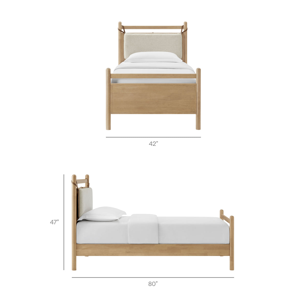 Leni Twin Size Wood Platform Bed Frame by Modway