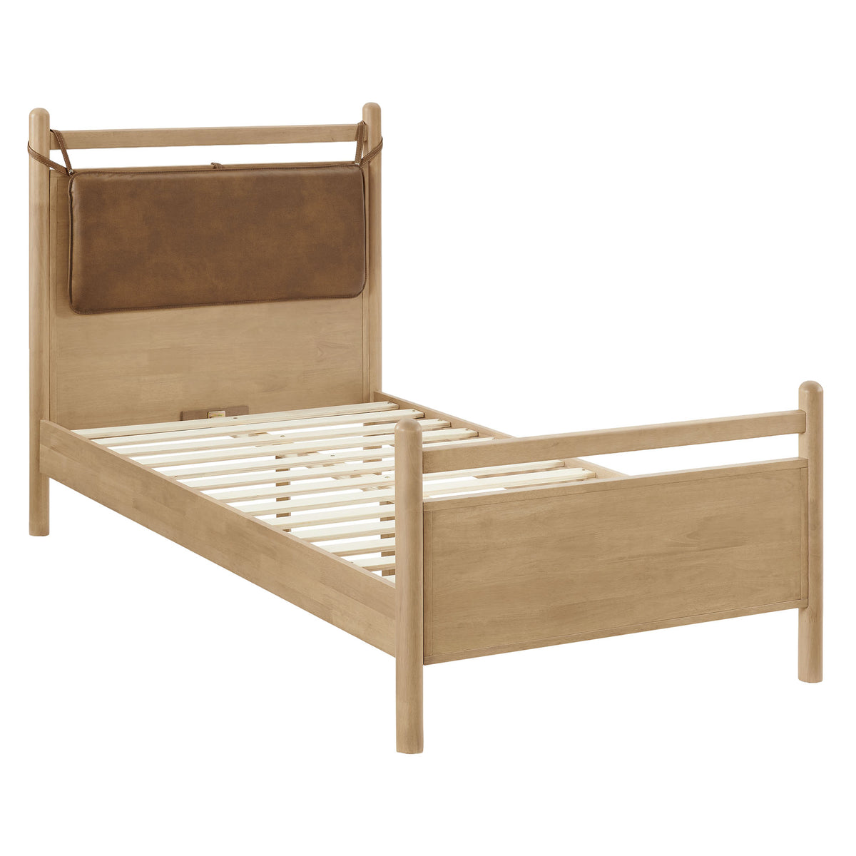 Leni Twin Size Vegan Leather and Wood Platform Bed Frame by Modway