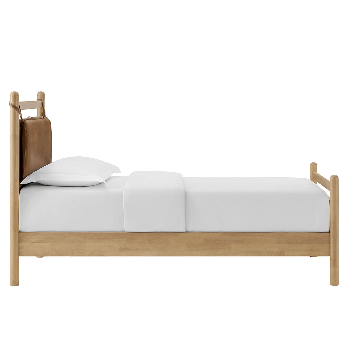 Leni Twin Size Vegan Leather and Wood Platform Bed Frame by Modway