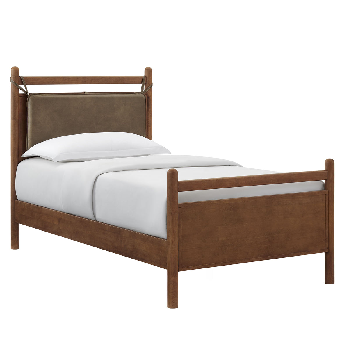 Leni Twin Size Vegan Leather and Wood Platform Bed Frame by Modway