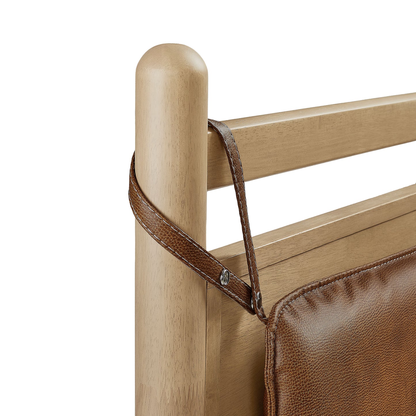 Leni Full Size Vegan Leather and Wood Platform Bed Frame by Modway