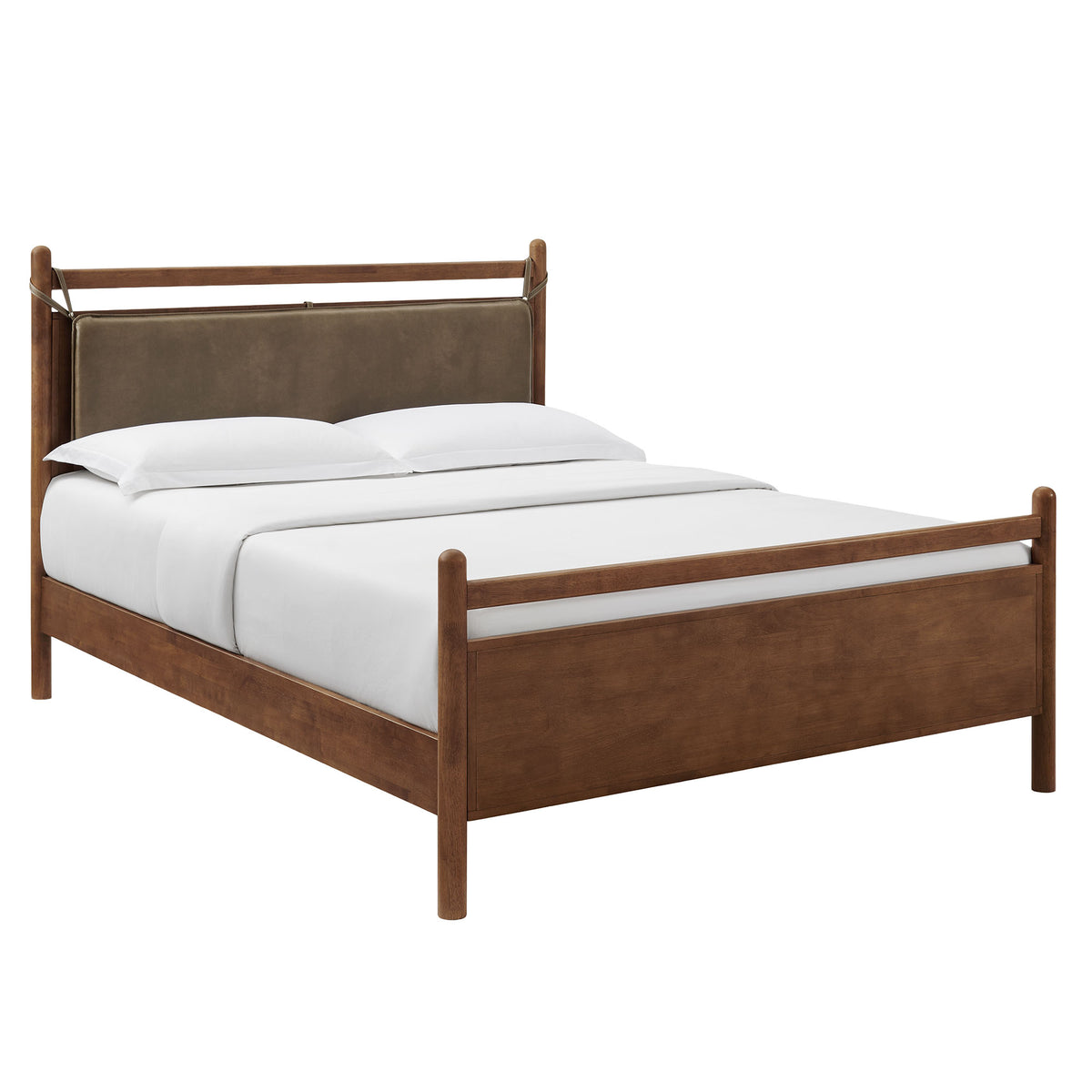 Leni Queen Size Vegan Leather and Wood Platform Bed Frame by Modway