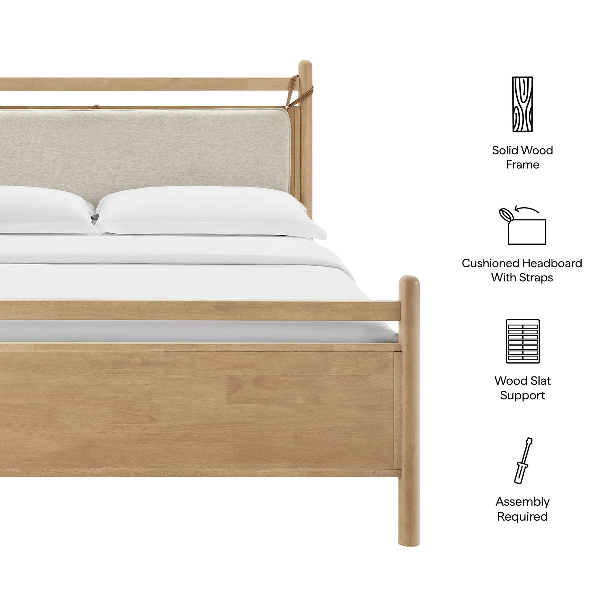 Leni King Size Wood Platform Bed Frame by Modway