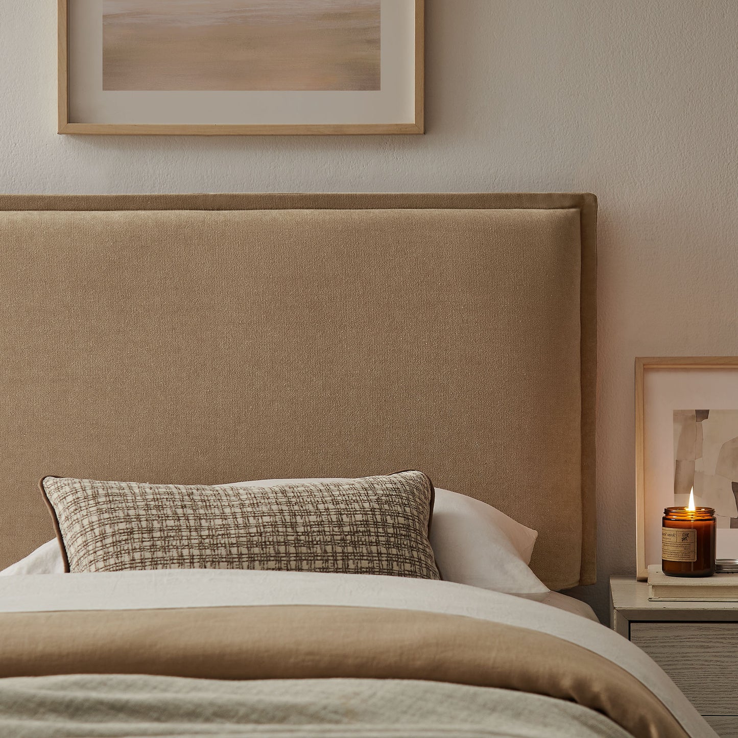 Camille Upholstered Linen Blend Twin Size Headboard by Modway