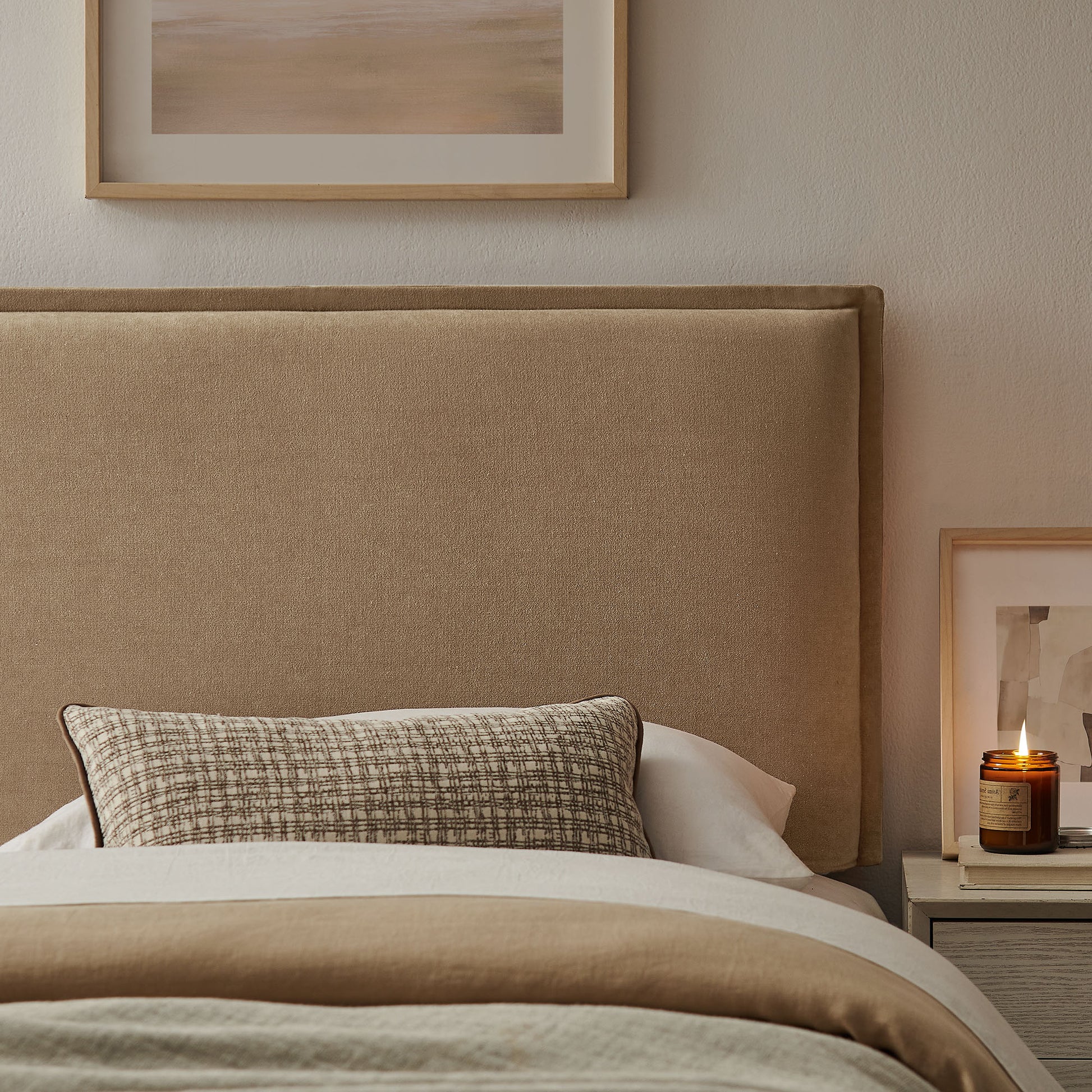 Camille Upholstered Linen Blend Twin Size Headboard by Modway