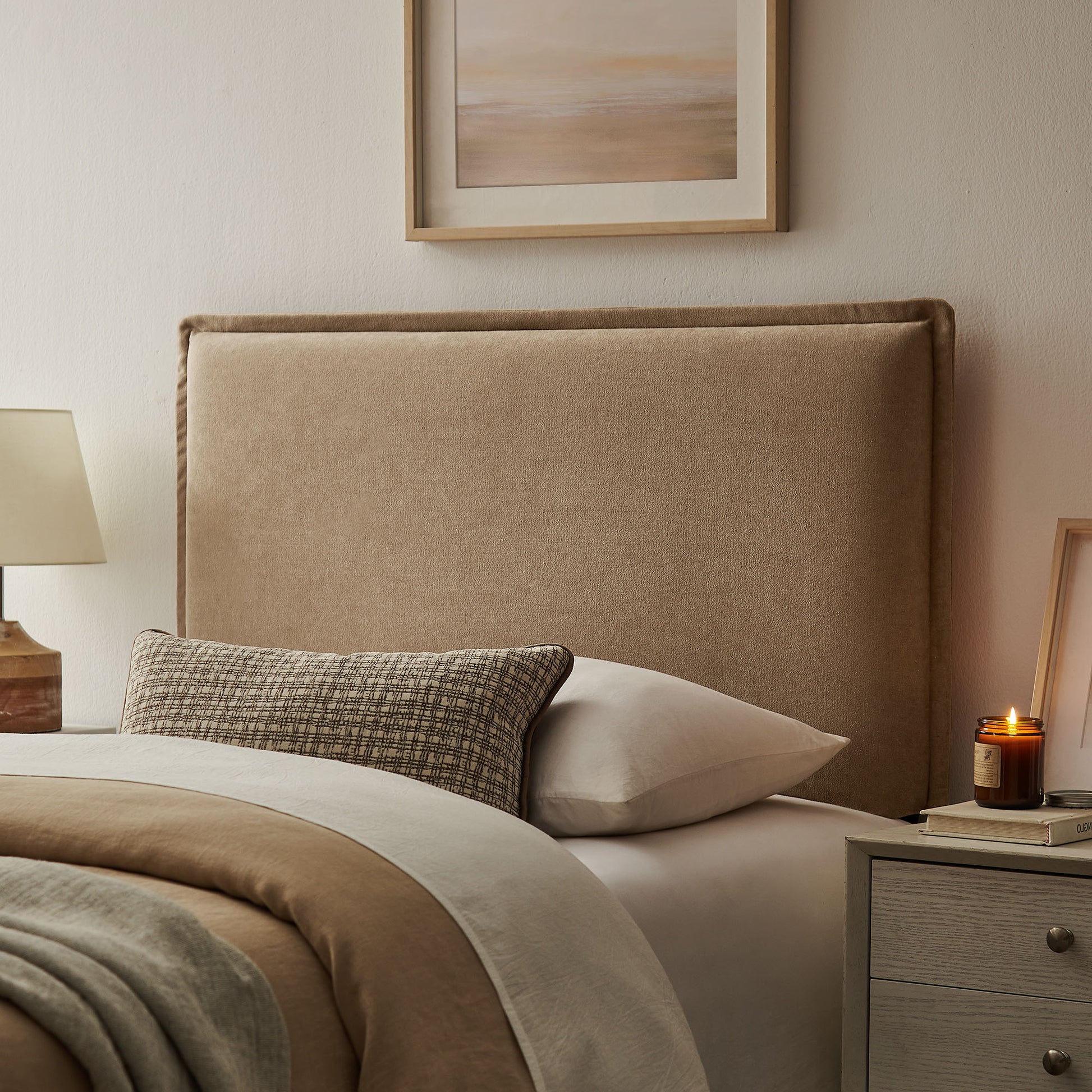 Camille Upholstered Linen Blend Twin Size Headboard by Modway