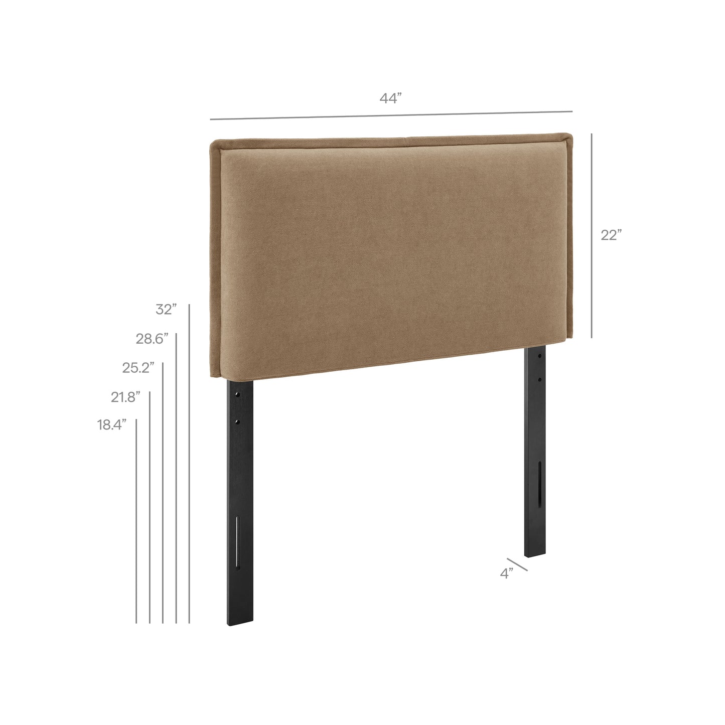 Camille Upholstered Linen Blend Twin Size Headboard by Modway