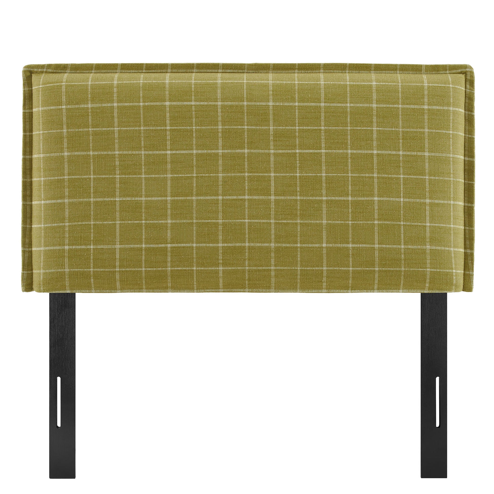 Camille Checkered Linen Blend Twin Size Headboard by Modway