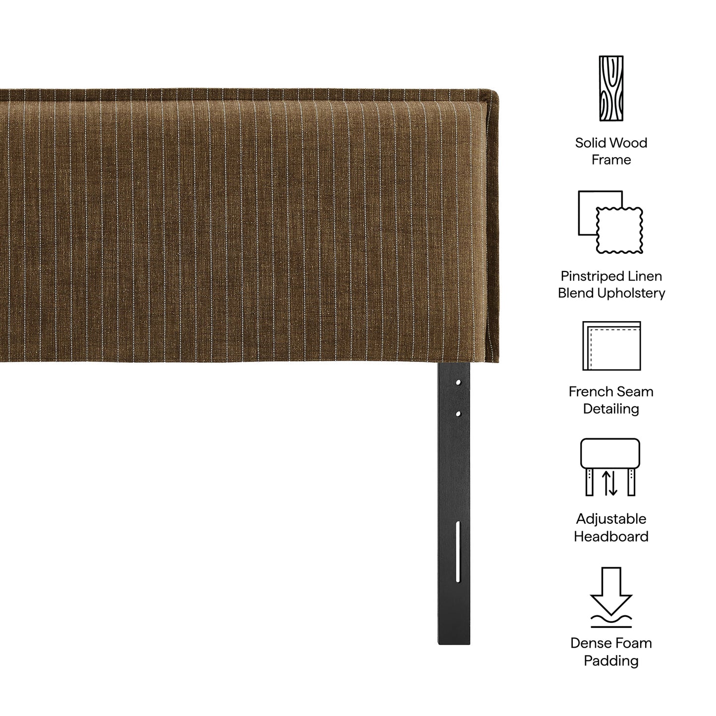 Camille Striped Linen Blend Full Size Headboard by Modway