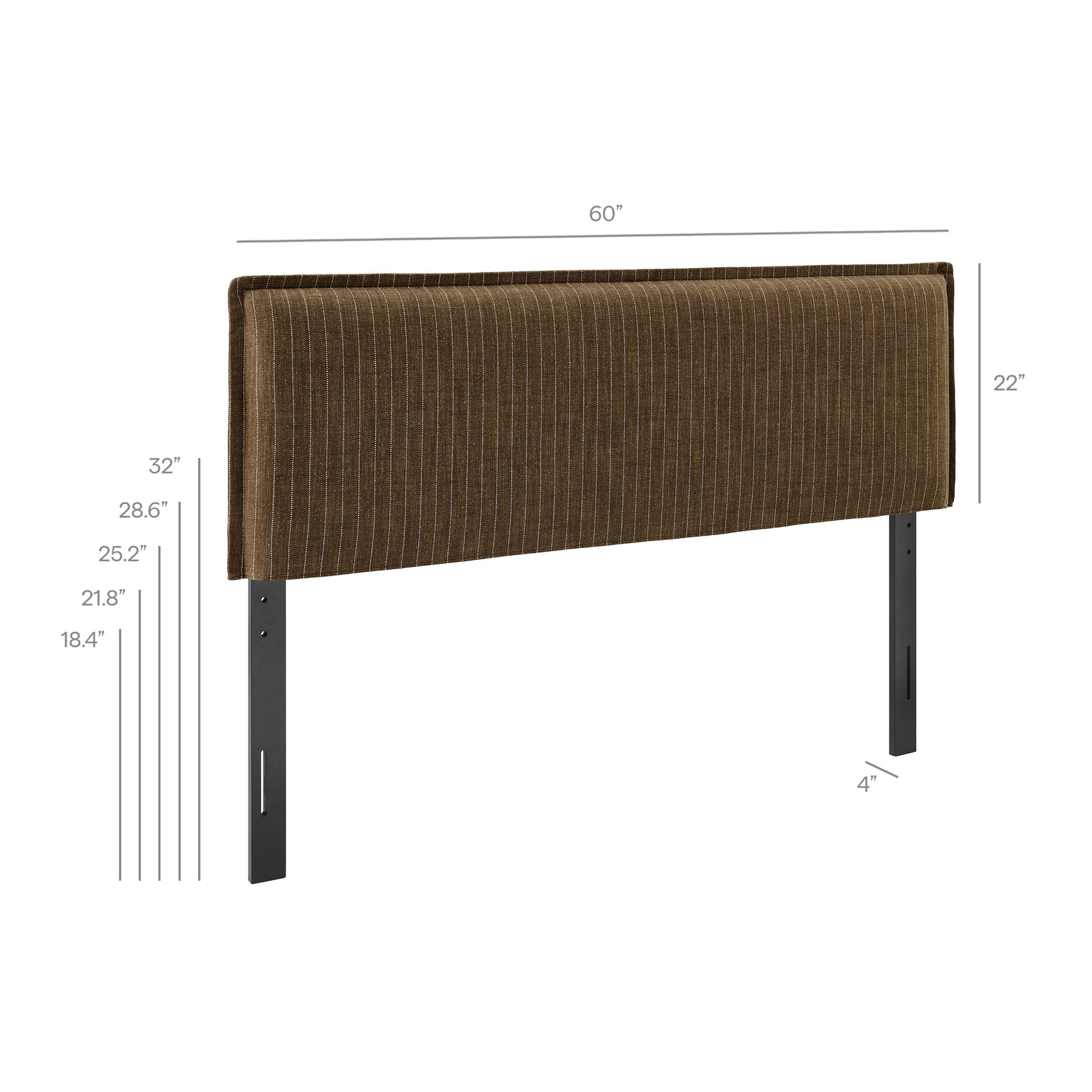 Camille Striped Linen Blend Full Size Headboard by Modway