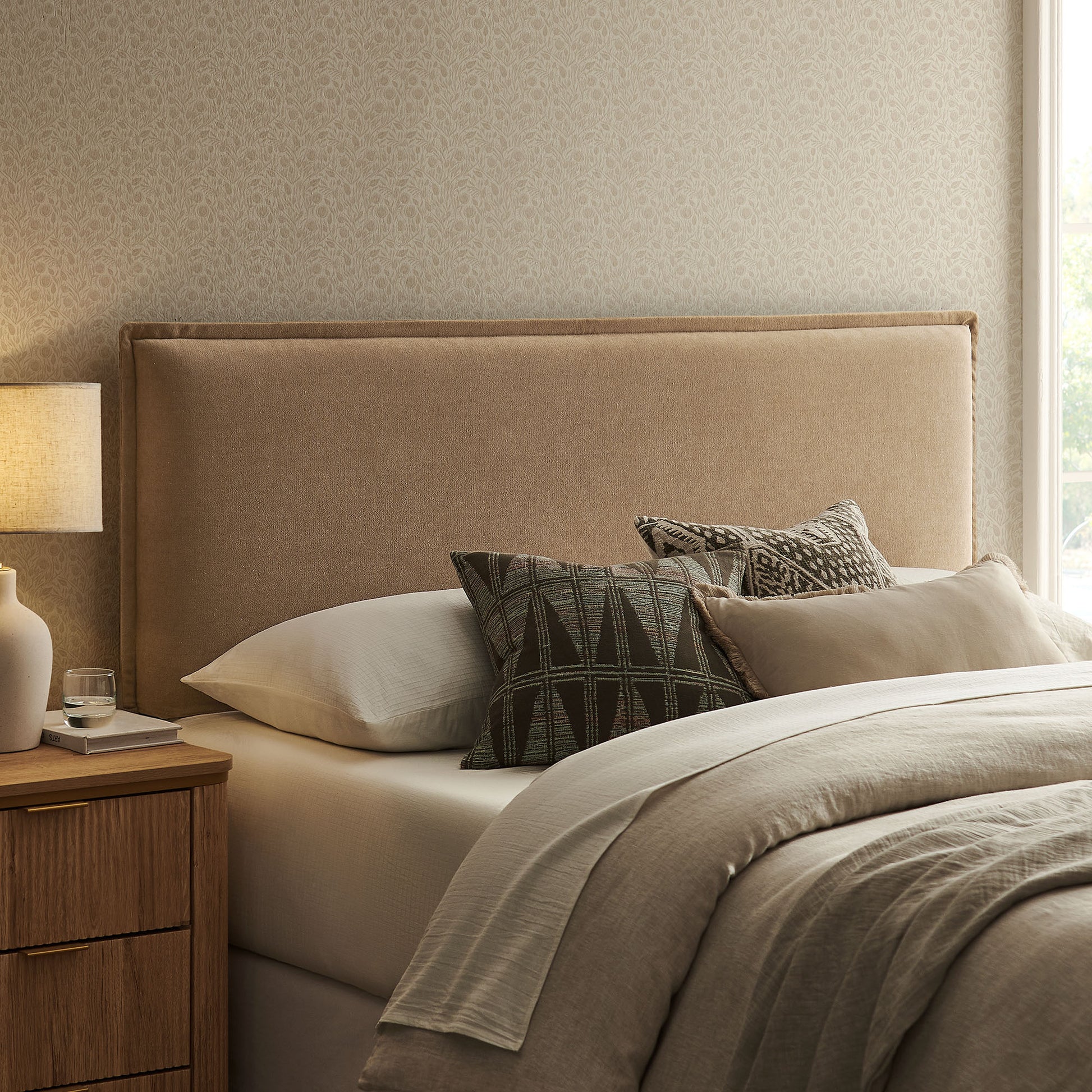 Camille Upholstered Linen Blend Queen Size Headboard by Modway