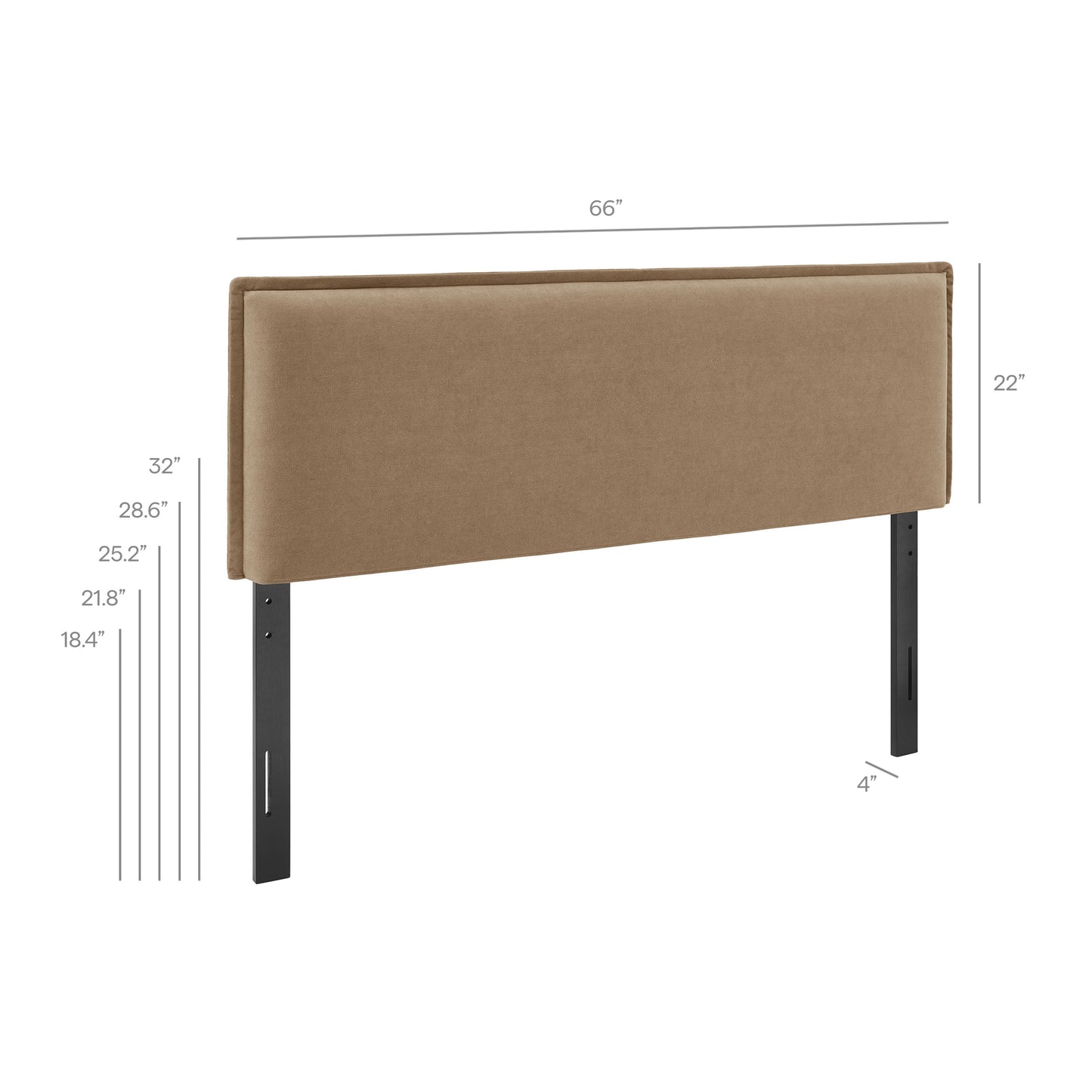 Camille Upholstered Linen Blend Queen Size Headboard by Modway