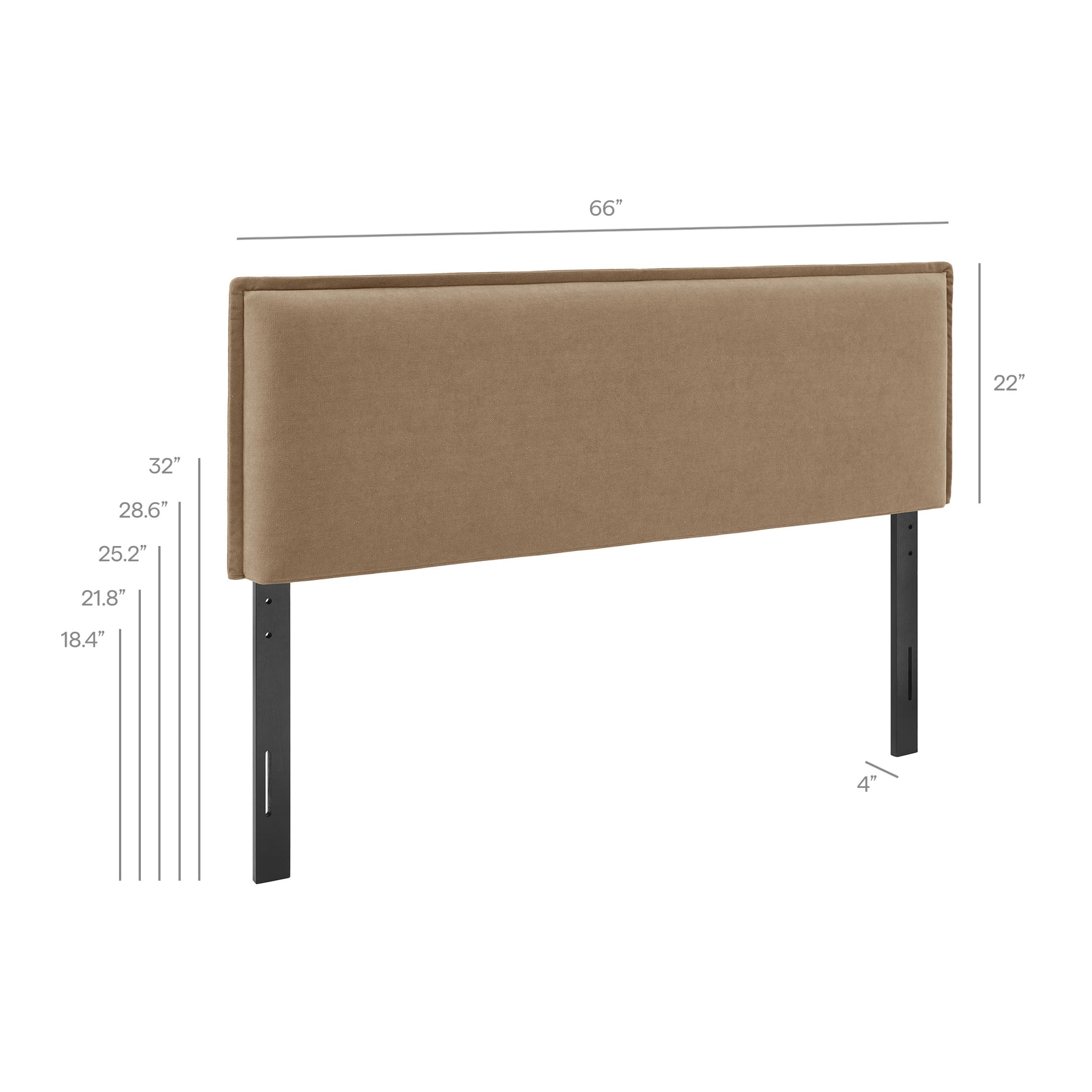 Camille Upholstered Linen Blend Queen Size Headboard by Modway