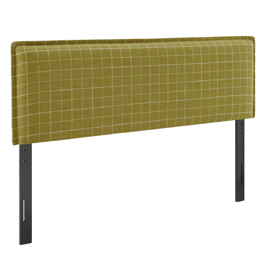 Camille Checkered Linen Blend Queen Size Headboard by Modway