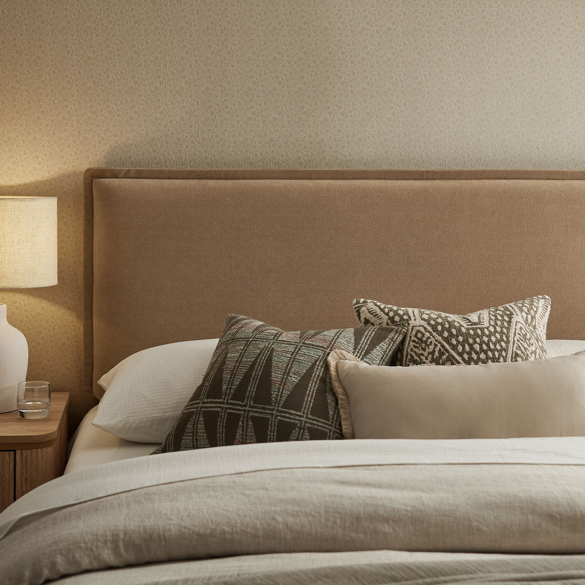 Camille Upholstered Linen Blend King Size Headboard by Modway