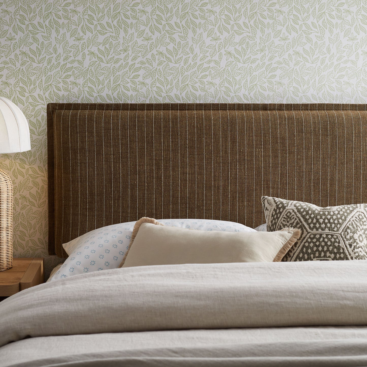 Camille Striped Linen Blend King Size Headboard by Modway