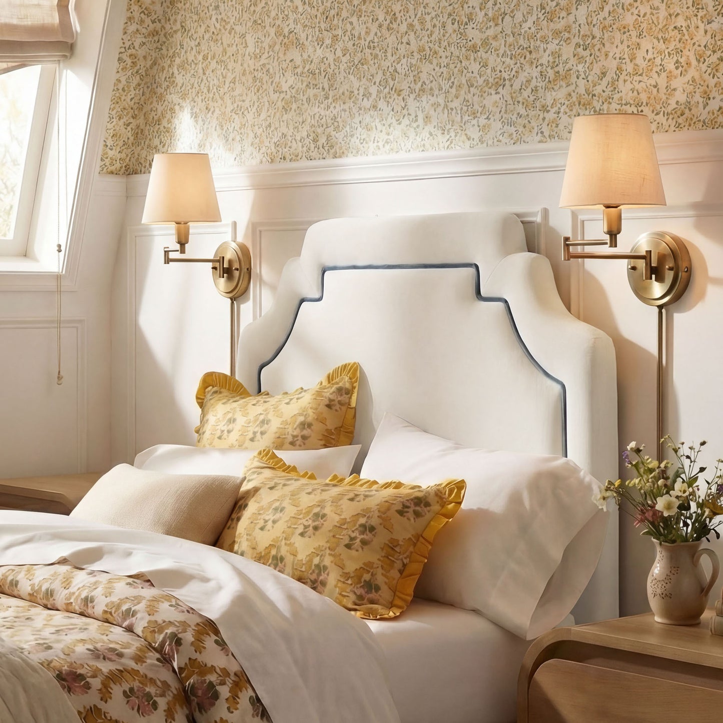 Magnolia Stain-Resistant Performance Velvet Twin Size Headboard by Modway