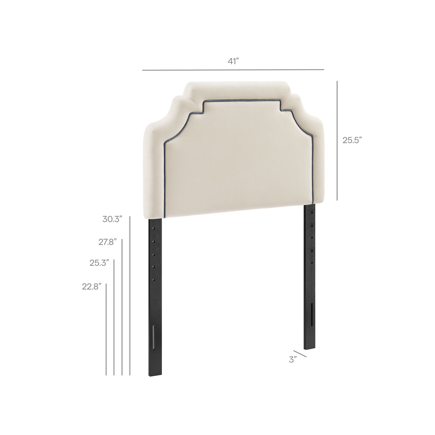 Magnolia Stain-Resistant Performance Velvet Twin Size Headboard by Modway