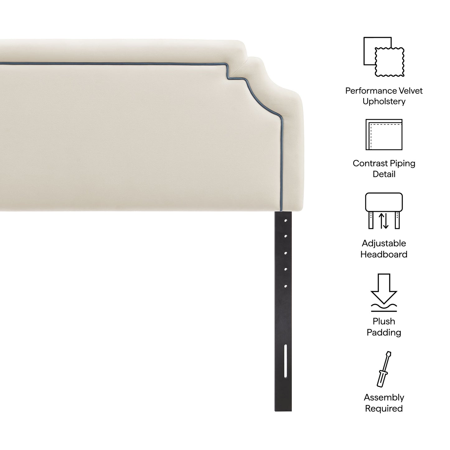 Magnolia Stain-Resistant Performance Velvet Full Size Headboard by Modway
