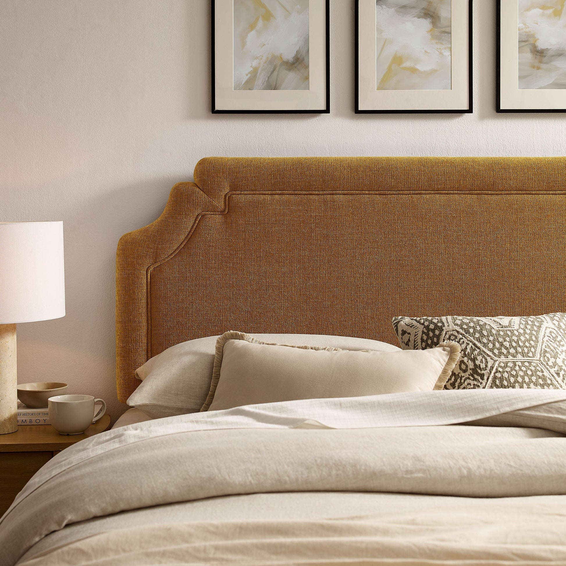 Magnolia Upholstered Fabric King Size Headboard by Modway
