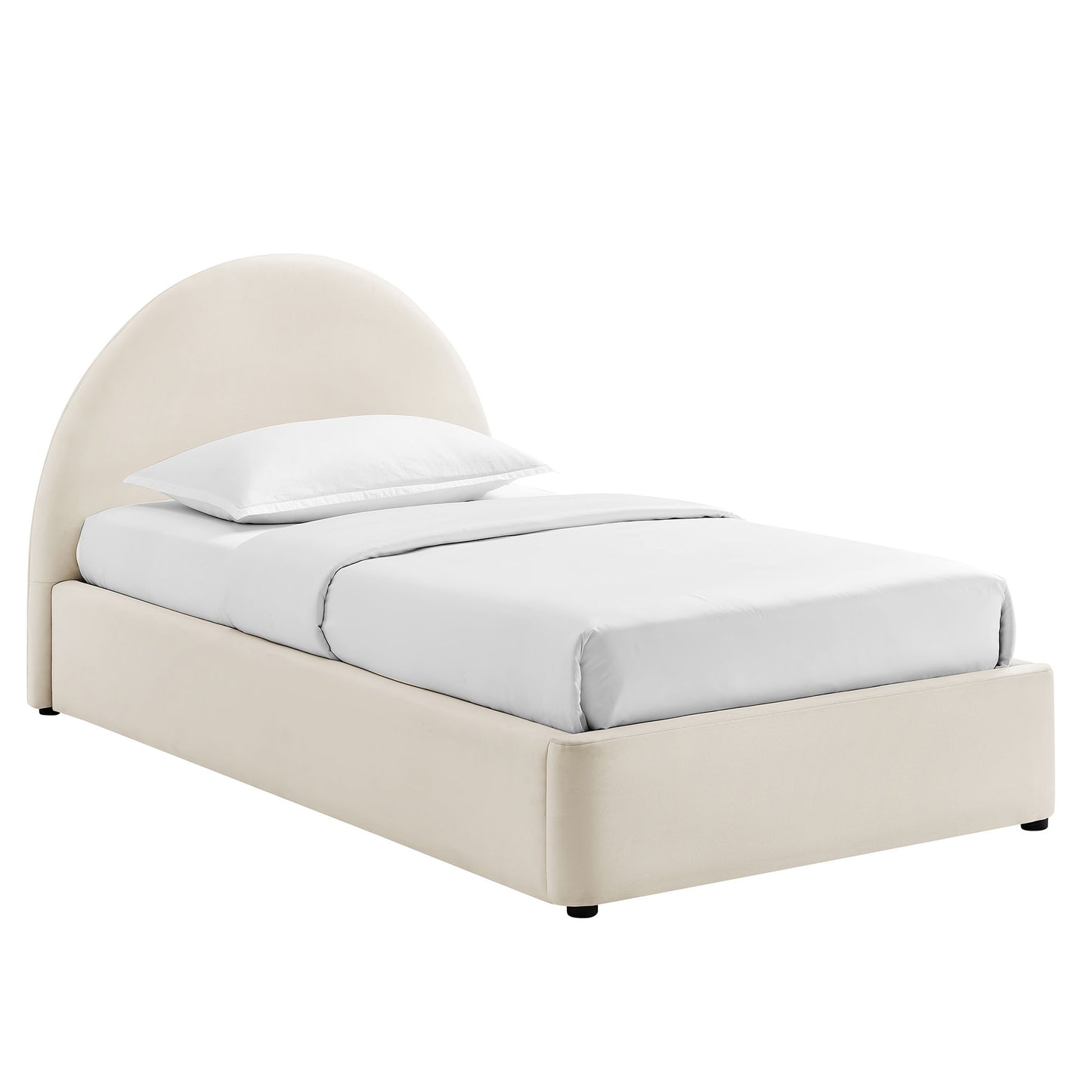 Resort Twin Arched Performance Velvet Storage Platform Bed Frame by Modway