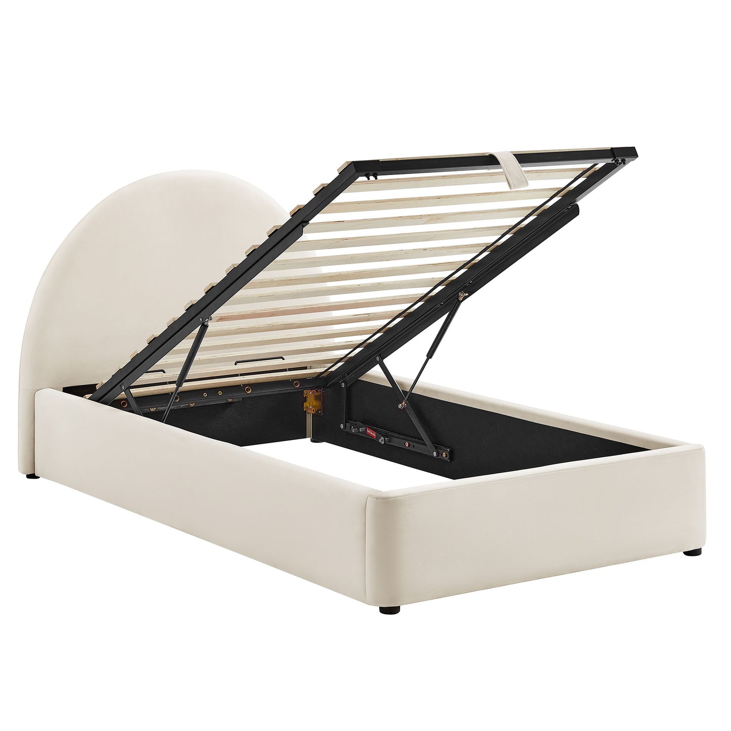 Resort Twin Arched Performance Velvet Storage Platform Bed Frame by Modway