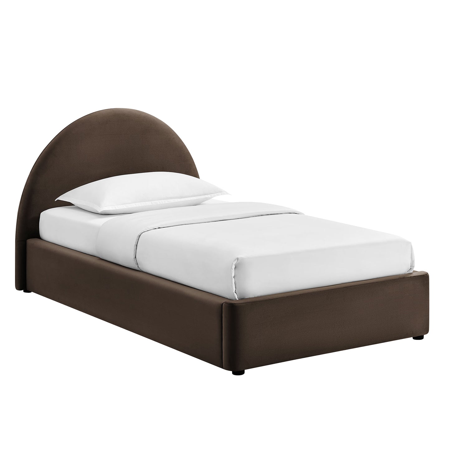Resort Twin Arched Performance Velvet Storage Platform Bed Frame by Modway