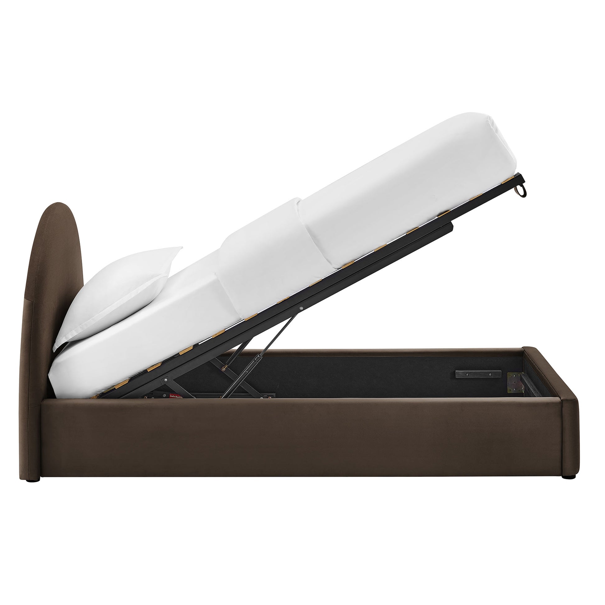 Resort Twin Arched Performance Velvet Storage Platform Bed Frame by Modway