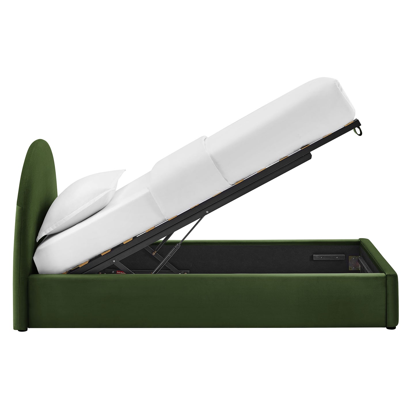 Resort Twin Arched Performance Velvet Storage Platform Bed Frame by Modway