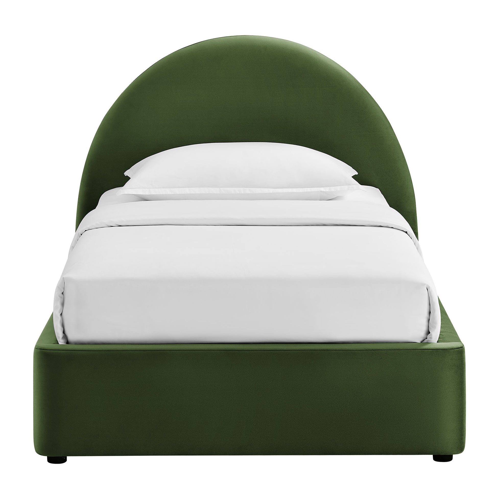 Resort Twin Arched Performance Velvet Storage Platform Bed Frame by Modway