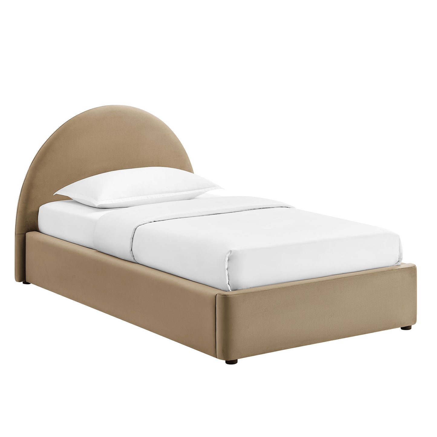 Resort Twin Arched Performance Velvet Storage Platform Bed Frame by Modway
