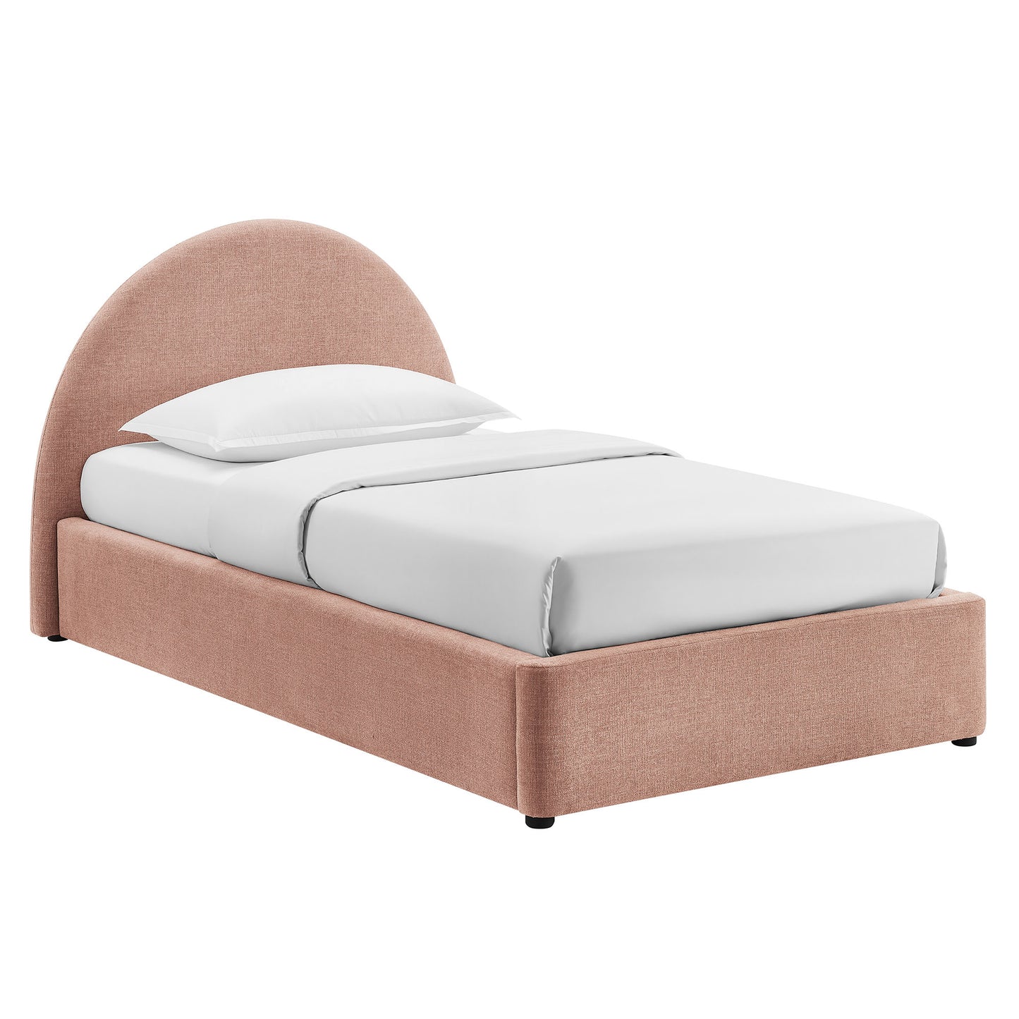 Resort Twin Arched Upholstered Fabric Storage Platform Bed Frame by Modway