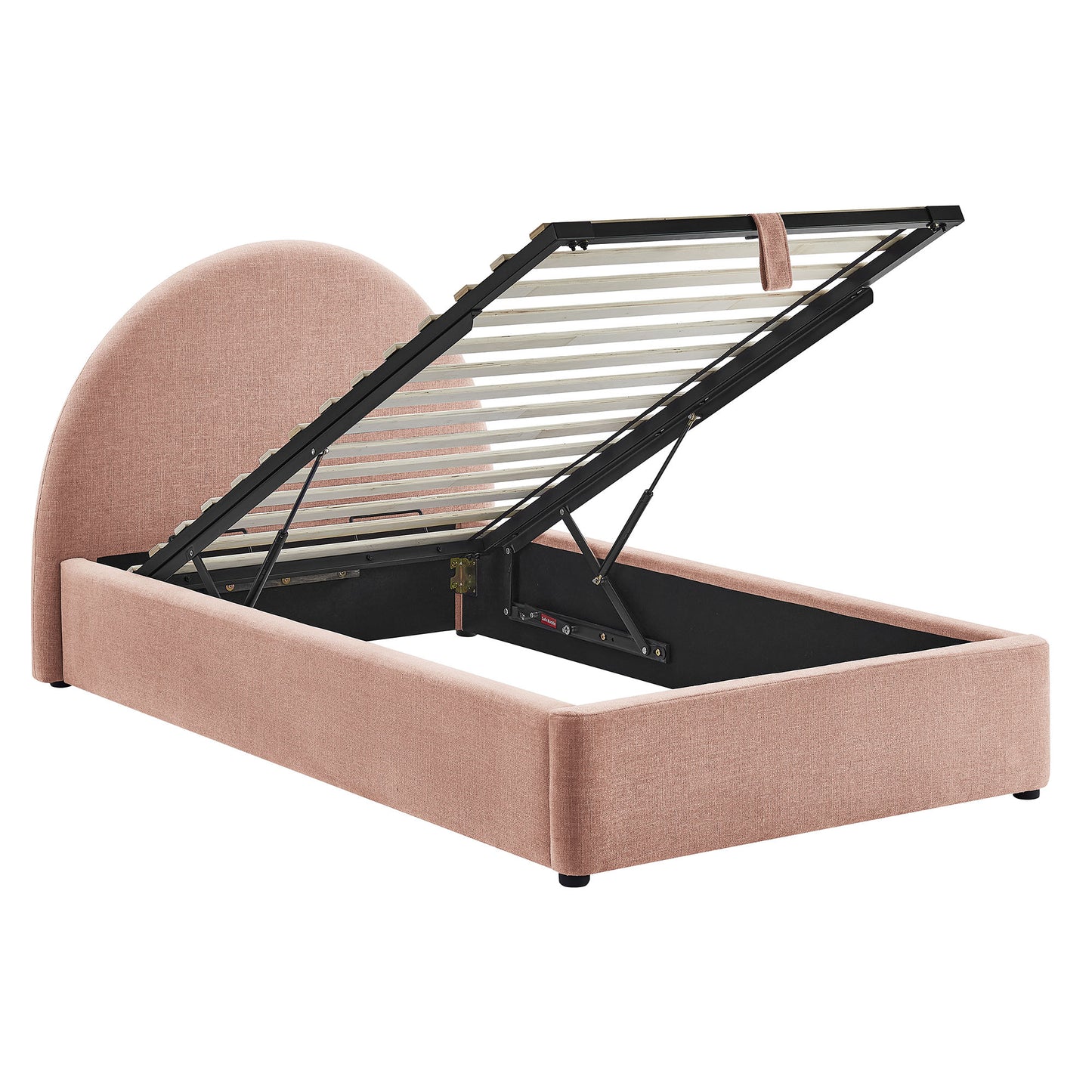 Resort Twin Arched Upholstered Fabric Storage Platform Bed Frame by Modway