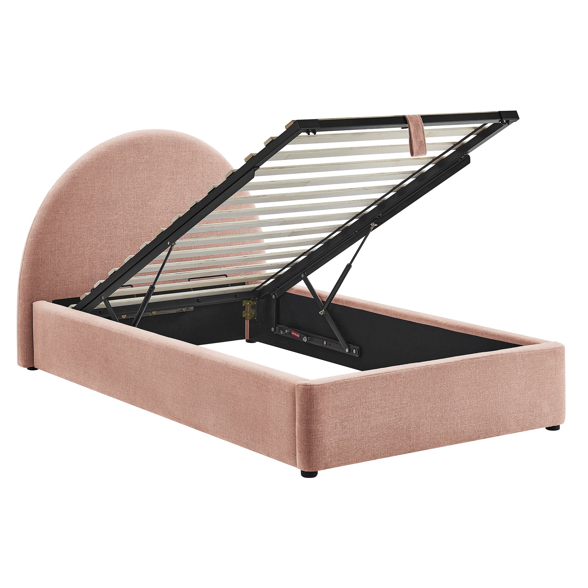 Resort Twin Arched Upholstered Fabric Storage Platform Bed Frame by Modway