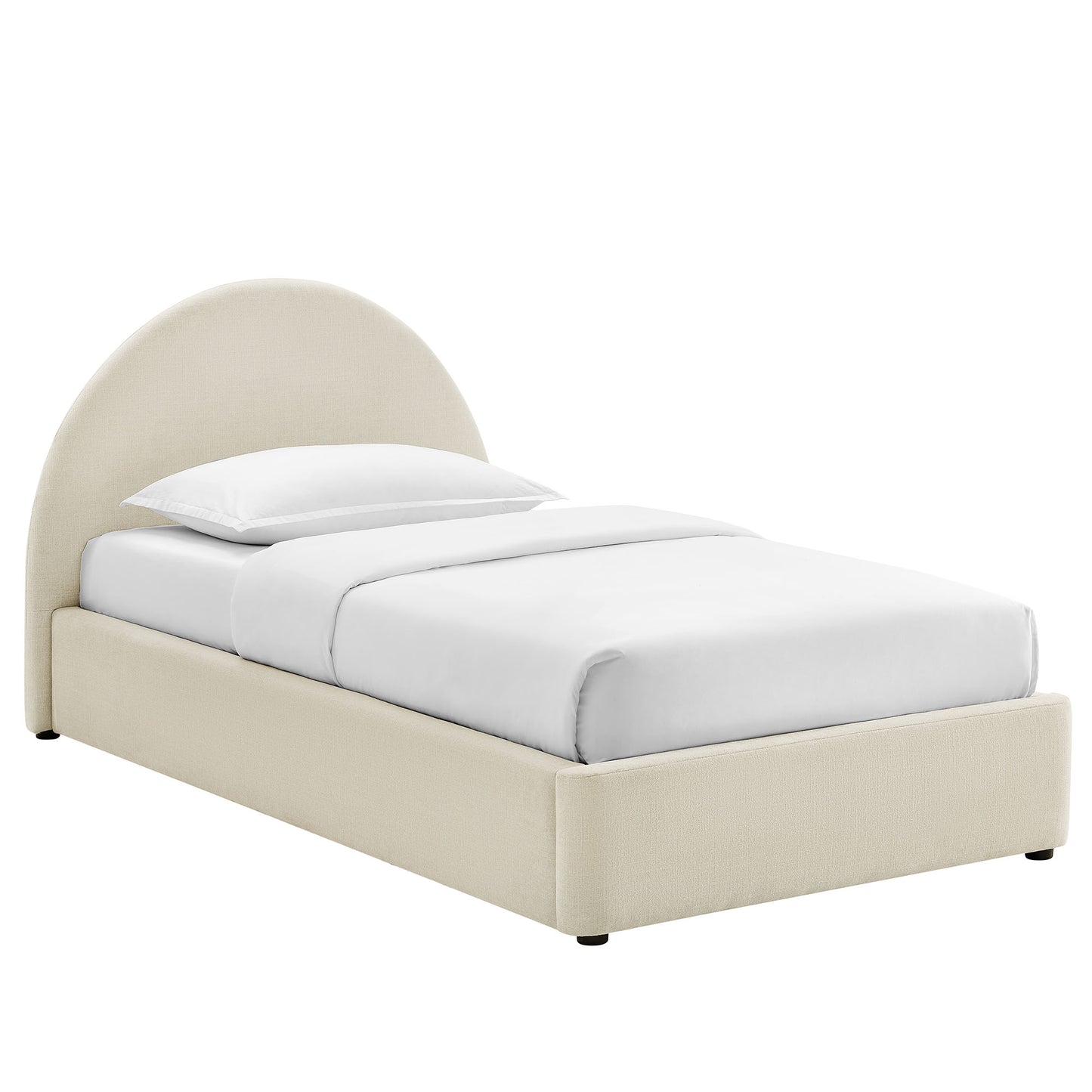 Resort Twin Arched Upholstered Fabric Storage Platform Bed Frame by Modway