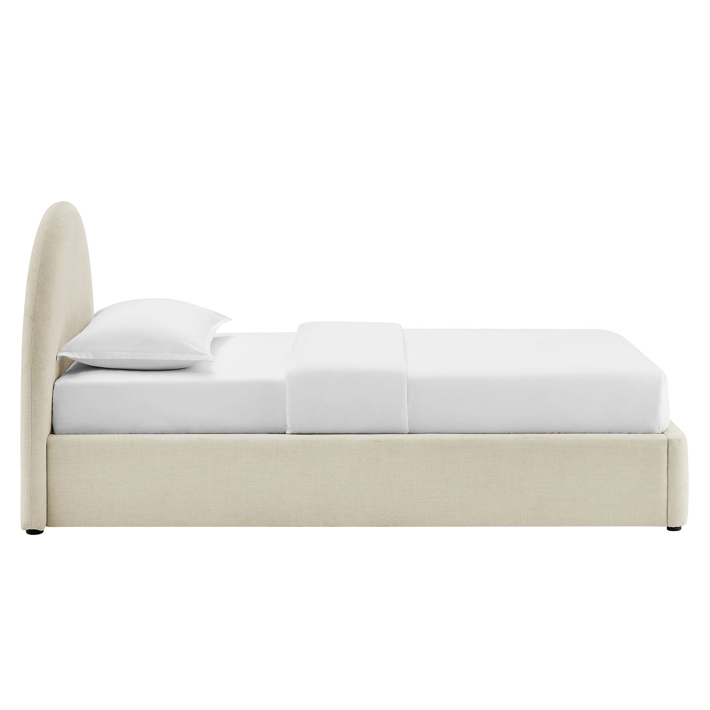 Resort Twin Arched Upholstered Fabric Storage Platform Bed Frame by Modway
