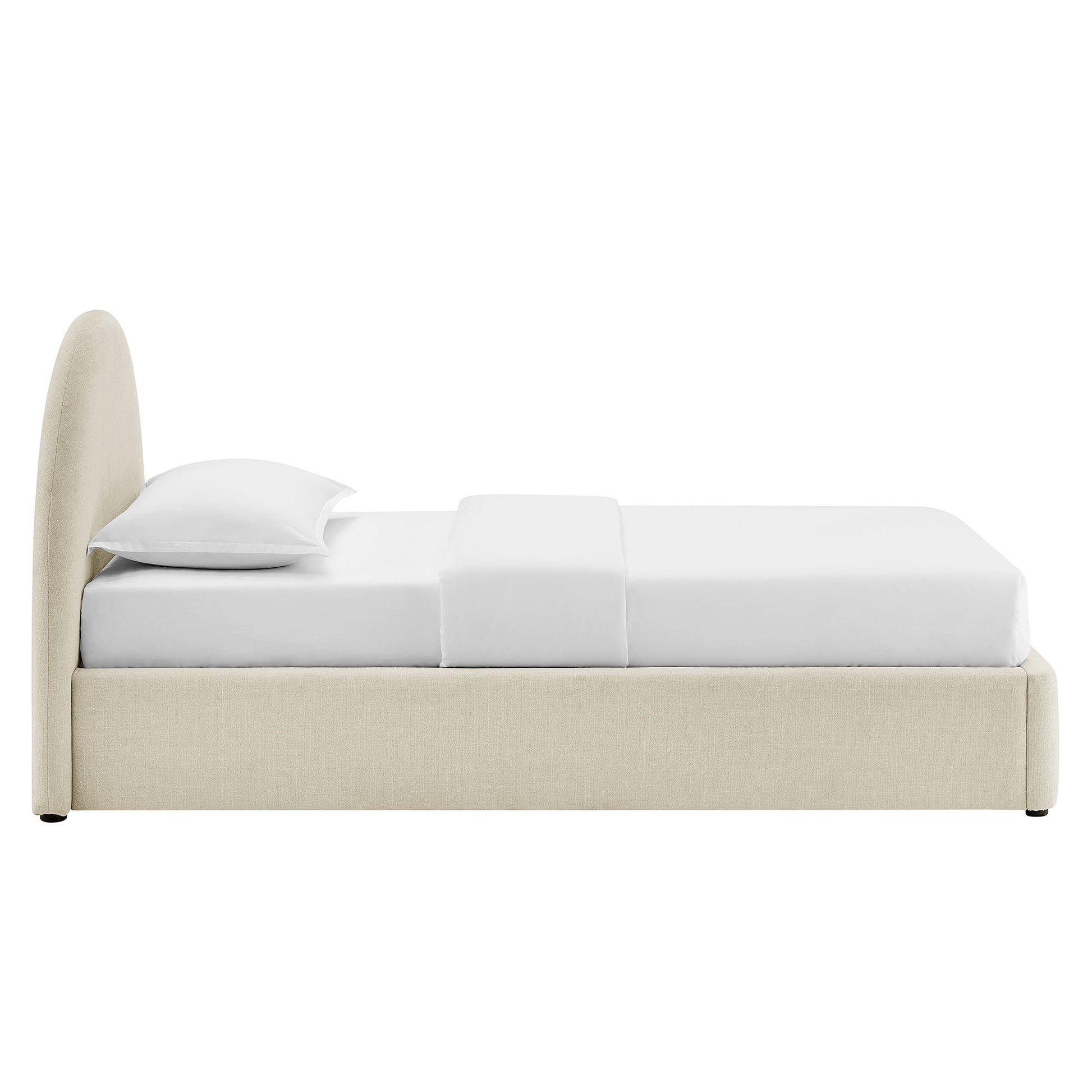 Resort Twin Arched Upholstered Fabric Storage Platform Bed Frame by Modway